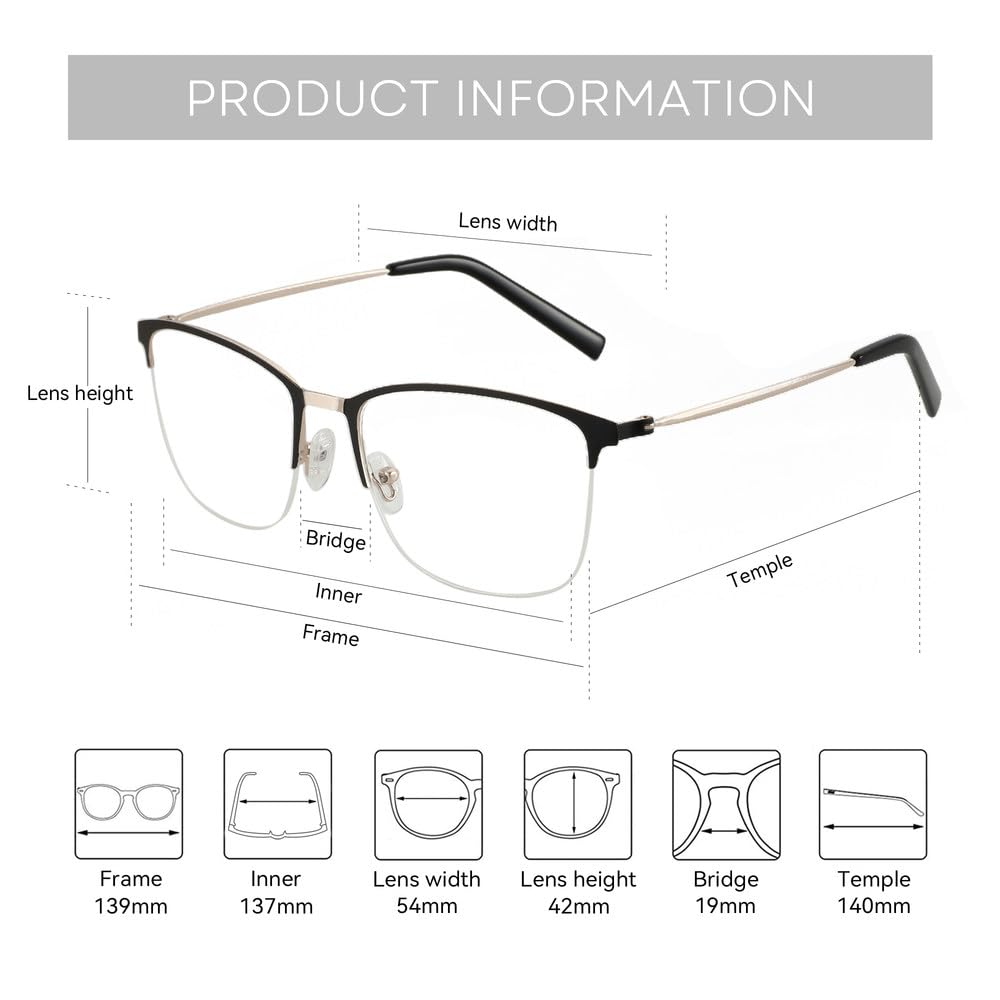 Okulary z metalową oprawką w stylu fashion