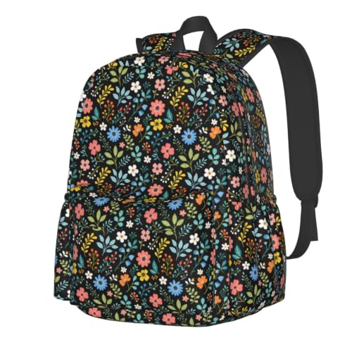 ACDRUING Love Death Mochila impermeável com alças de ombro ajustáveis, bolsa casual de grande capacidade, mochila para viagem e trabalho, Multiflores, One Size, Moderno