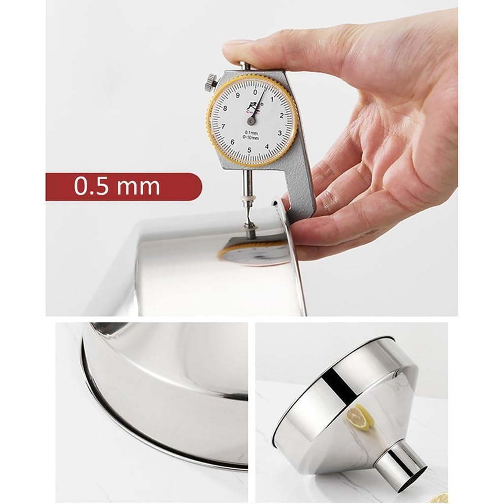Imbuto in acciaio inox – Imbuto da cucina per uso alimentare per trasferire liquidi, spezie, ingredienti secchi e polvere