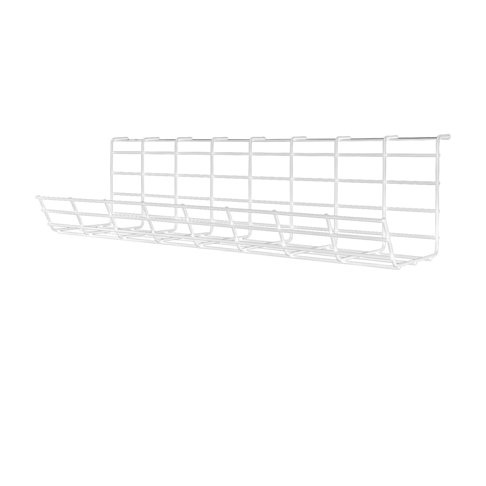Chemin De Gestion des Câbles sous Le Bureau Plateau de Gestion des câbles sous Le Bureau, avec vis, Panier de Chemin de câbles for la Gestion des Fils des Cuisines à Domicile(White)