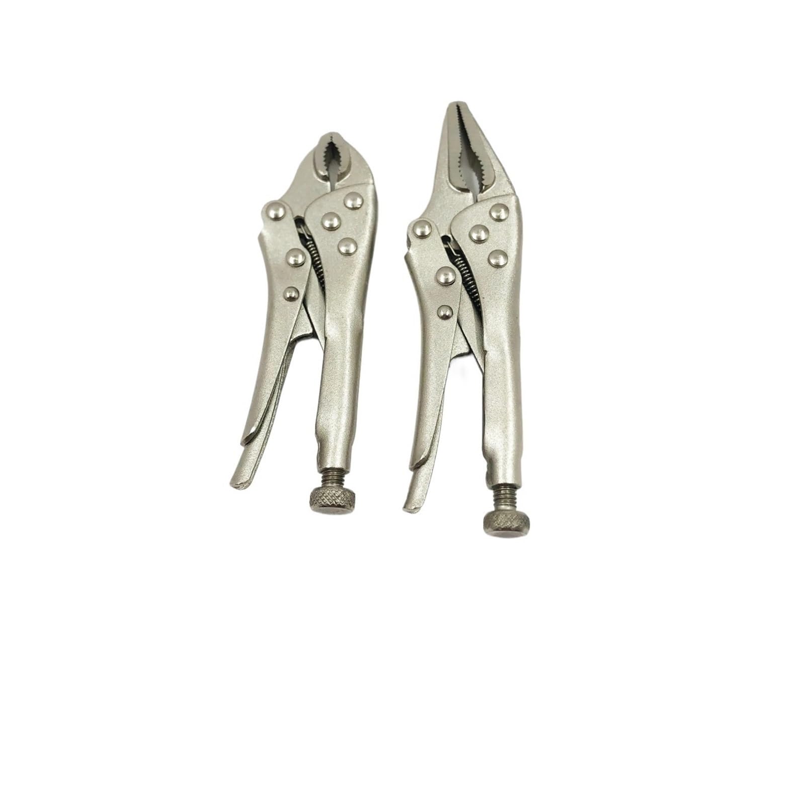 2 unids/set Mini Alicates de bloqueo estilo Vice Grip 5 "de punta larga y 4" mandíbula curva abrazadera ahorro trabajo herramientas mano for soldar el hogar