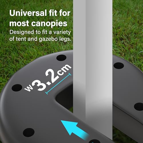 Vivo Technologies Set of 4 Round Canopy Tent Leg Gazebos Weights Secure Anchor Gazebo Camping Outdoor Events Market Stall- 9.4kg Total Weight 4 Vivo Technologies Set of 4 Round Canopy Tent Leg Gazebos Weights Secure Anchor Gazebo Camping Outdoor Events Market Stall- 9.4kg Total Weight - Image 4