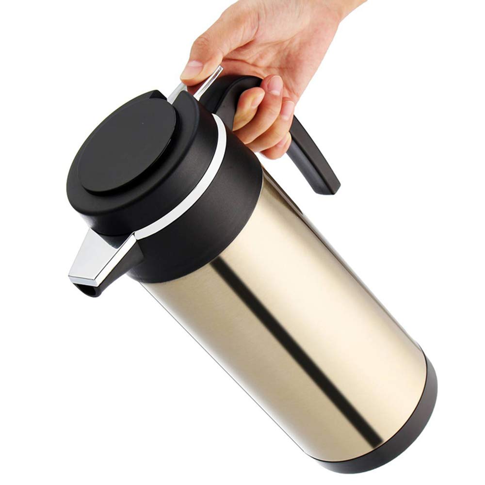 1200 Ml Acero Inoxidable Eléctrico Hervidor De Coches 12V Encendedor De Cigarrillos Calentador Calentado Taza De Agua Caldera De Agua Calentamiento Taza De Bebida Taza BOT