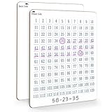 SCRIBBLEDO Dry Erase Number Chart 9”x12” White Board Teacher Student 100 Chart for First Grade Classroom Kid Small Math Practice Whiteboard Kindergarten 1st Grade School Supplies