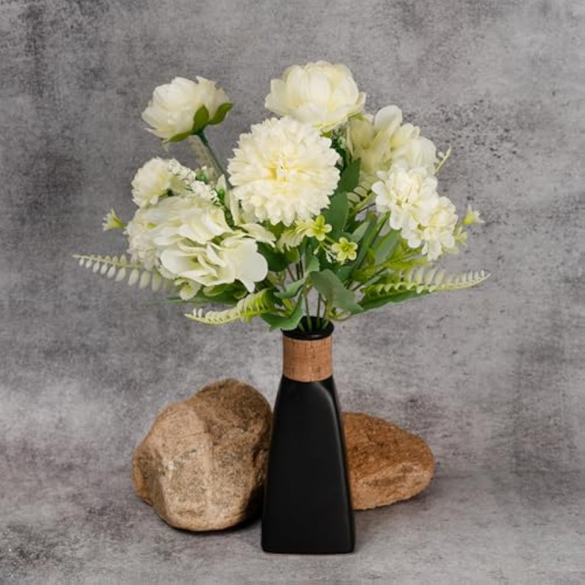 Artificial Multiflora Rose & Peony Flower Bunch