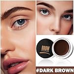 Eyebrow Pomade Brow Gel Pomade,Long Lasting Waterproof and Enhancers Eyebrow Soft Smooth,Eyebrow Makeup Gel with Eyebrow Brush for Girls and Women-Dark Brown - Image 3