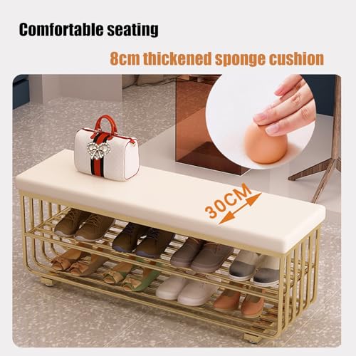 Banc à chaussures confortable pour éviter de se baisser dans l'entrée - 3