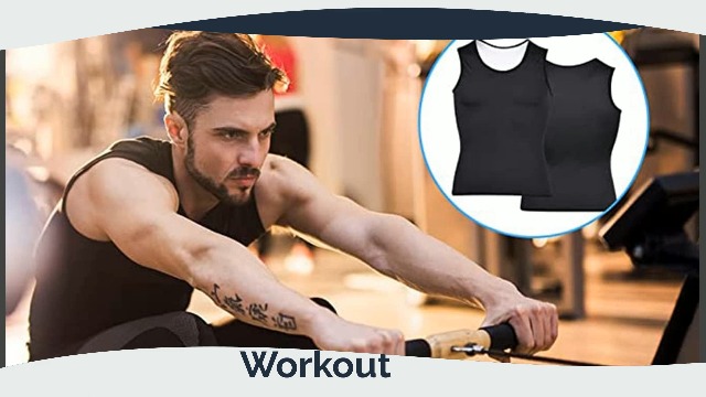 Canottiera Dimagrante Uomo CJBIN - In Neoprene, Per Allenamento, Sudorazione, Postura, Taglia L/XL Nero - Foto 2