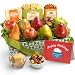 Happy Holidays Fruit Basket with Cheese and Nuts