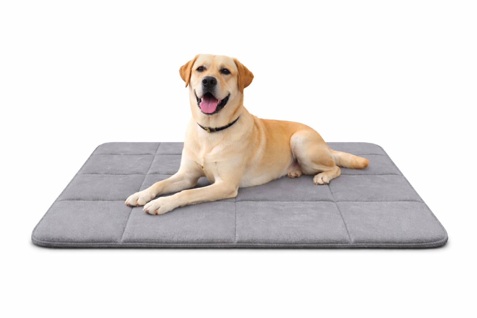 Dog Bed Mat, Thick Cushioned Plush Crate Mat for Small, Medium and Large Dogs, Non Slip, Foldable and Portable, Black (Grey, S)-image-34