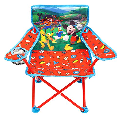 Mickey Camp Chair for Kids, Portable Camping Fold N Go Chair with Carry Bag
