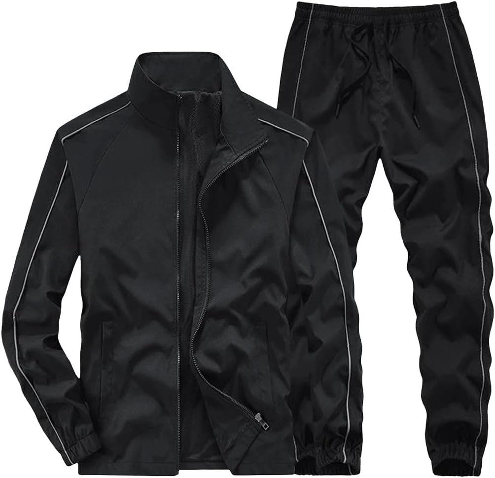 Men's Spring Tracksuits Casual Gym Joggers Sportswear Two Piece Sets Hip Hop Running Sports Suit