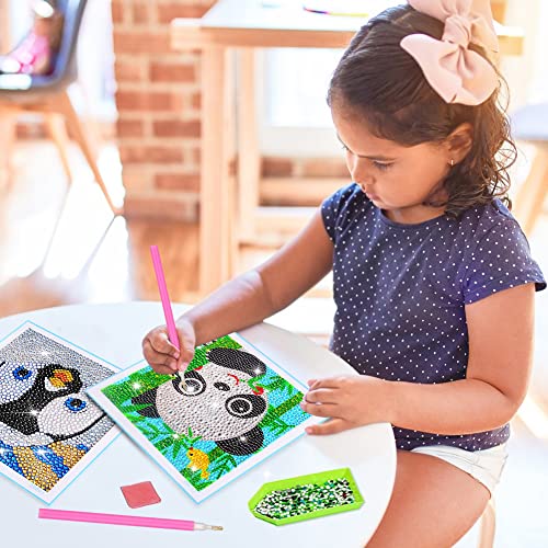 Forpeak Diamond Painting Kits For Kids Diamond Art Gem By Number Kits Arts And Crafts For Kids Ages 8-12 Diy Full Drill Painting Kits For Home Wall Decor 4 Pieces 6" X 6" #TOP3