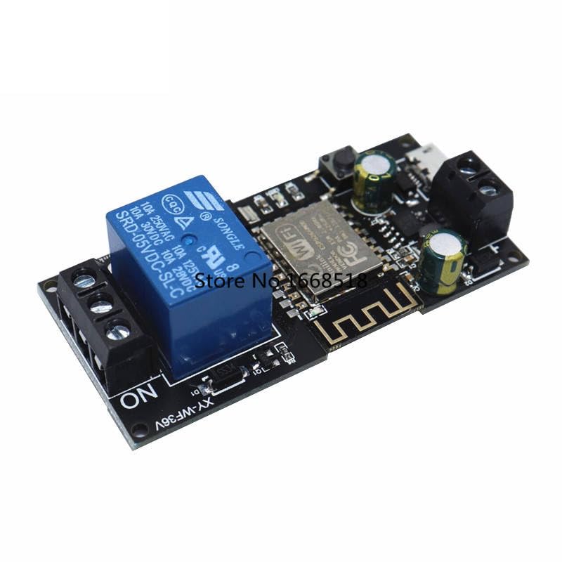 Sinilink WiFi Mobile Phone Remote Control Relay Module DC6V~36V Smart Home Phone APP ESP-12F XY-WF36V