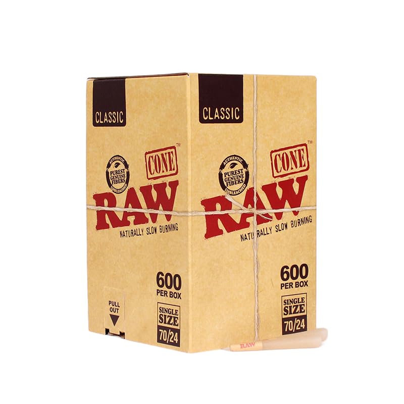 Raw Classic Bulk 70/24 Cones 600 Count