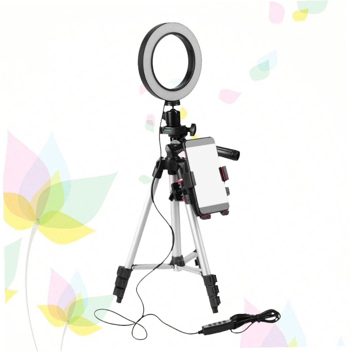 VALICLUD Ringlicht Mit Stativ Für Handy Led Selfie Licht Dimmbare Kameraleuchte Aluminiumlegierung Verstellbarer Halter Für Videoaufnahmen Und Make-up
