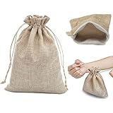 YUKUNTANG Burlap Bags, 20 Pcs Wedding Party Jewelry Favor Gift Candy Drawstring Pouch Burlap Sacks for Arts, Crafts, Presents, Snacks, Christmas, Thanksgiving (5