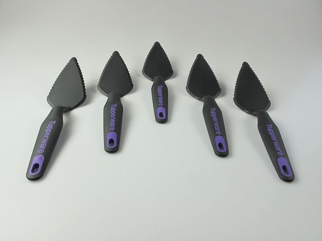 TUPPERWARE Griffbereit Tortenstück (5) schwarz-lila D163 Heber TOP-Tortenheber