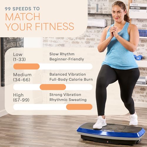 Image of Lifepro Vibration Plate Exercise Machine for Lymphatic Drainage - Whole Body Vibration Platform with Resistance Bands for Home Workout - Low-Impact Vibrating Plate for Body Toning