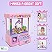 Bundaloo Squishy Claw Machine Arcade Game Candy Grabber Prize Dispenser with 3 Squishy Toys and Reusable Capsules