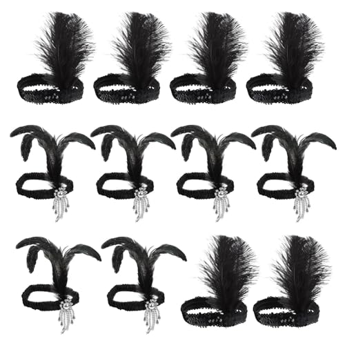 Bandeaux cheveux plumage noir accessoires pour fêtes et soirées à thème