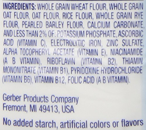 Vista 4 de Gerber Cereal para bebés 2nd Foods, grano y cultivo, multigrano, 8 onzas (paquete de 6)