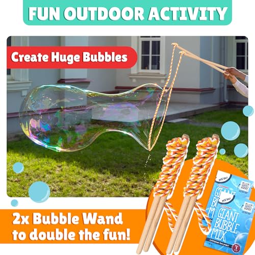 image for Atlasonix Giant Bubble Wand, Big Bubble Wand, Huge Rope, 2 Pack Giant 