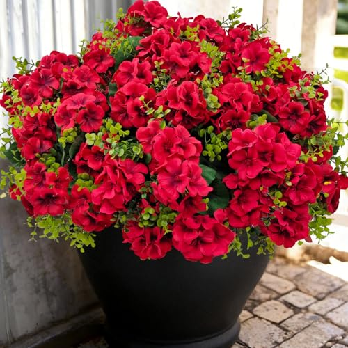 Guagb Artificial Geranium Flowers