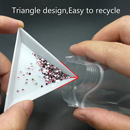 Bcqli 20Pcs White Triangle Bead Sorting Trays, Magical Tray For Rhinestones For Flipping Flatback Rhinestones #TOP4