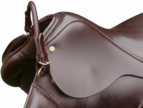 Vista 10 de Correa de cuero para silla de montar inglesa - Mango de seguridad para equilibrio y un asiento seguro al montar a caballo Negro