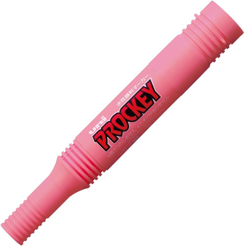 三菱鉛筆 Mitsubishi Pencil PM150TR.66 Procky Twin Water-Based Pens, Soft Pink, 10 Pieces