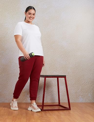 Image of Amazon Brand - Symbol Women Jogger Track Pants | Ankle Length | Regular Fit | Fleece (Available in Plus Sizes)