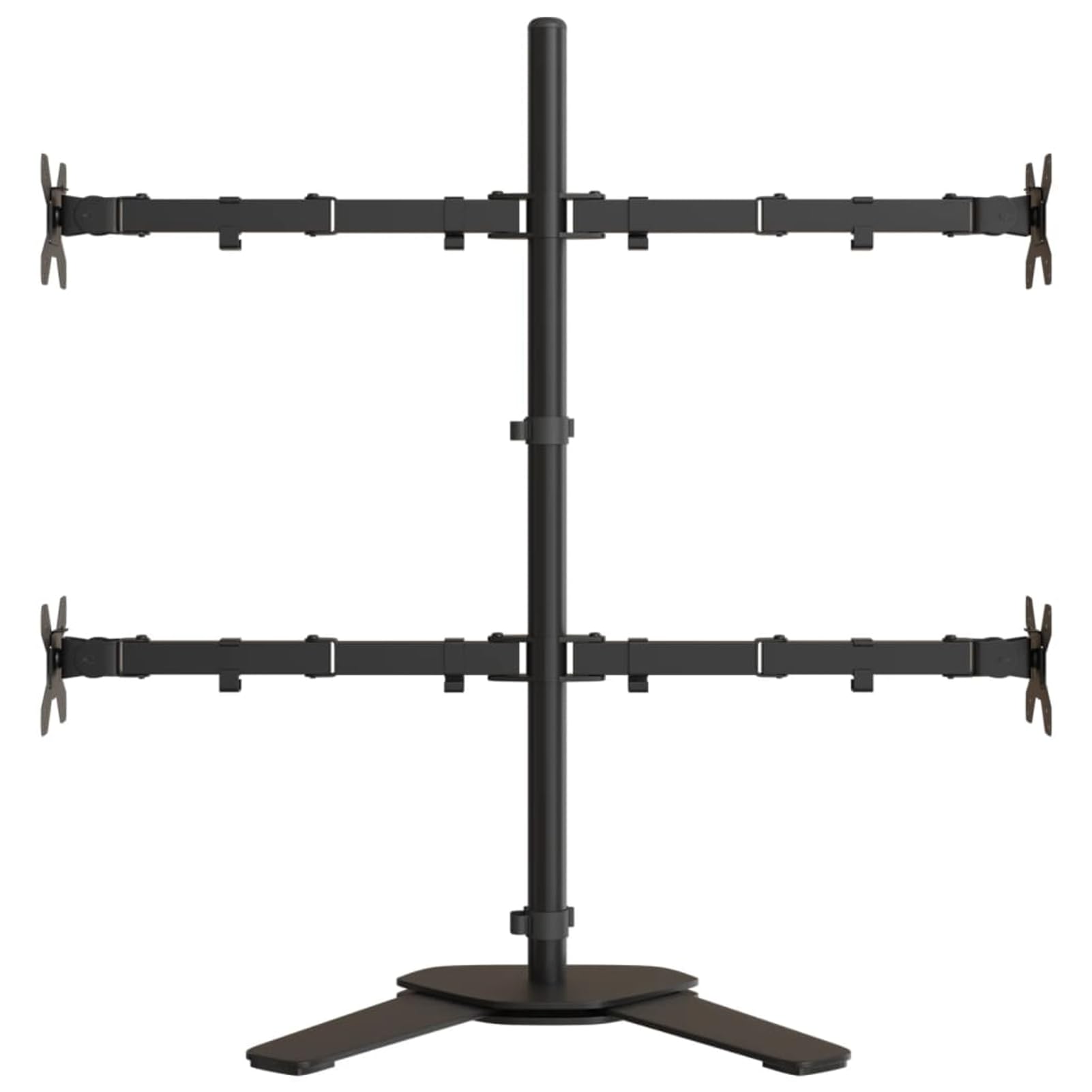 Homgoday Supporto per Monitor Singolo Braccio Regolabile 13"-27" Nero - Staffa VESA 75x100mm con Base Indipendente, Altezza Asta 80cm