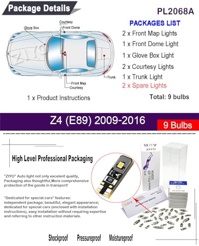 Kit de luces LED interiores para BMW Z4 E89 2009-2016 miniatura 2