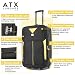 ATX Luggage Medium Suitcase Expandable Soft Shell Durable Lightweight Hold Check in Travel Bag on 2 Wheels & Built-in 3 Digit Combination Lock (Black/Yellow, 79 Liter)
