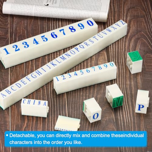 Sellos de letras desmontables PATIKIL para estampar textos alineados sin manchas en tarjetas 6
