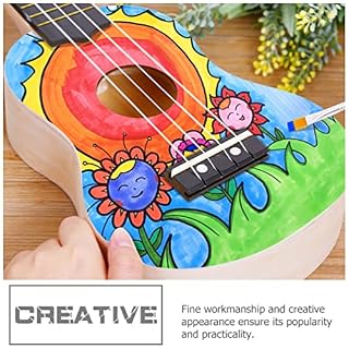 SUPVOX Kit de Bricolage Ukulélé en Bois Petite Guitare Hawaïenne Ukalalee pour Enfants Étudiants Débutants - Les Beatles, Paul McCartney, John Lennon, RIngo Starr, George Harrison SUPVOX Kit de Bricolage Ukulélé en Bois Petite Guitare Hawaïenne Ukalalee pour Enfants Étudiants Débutants – Image 3