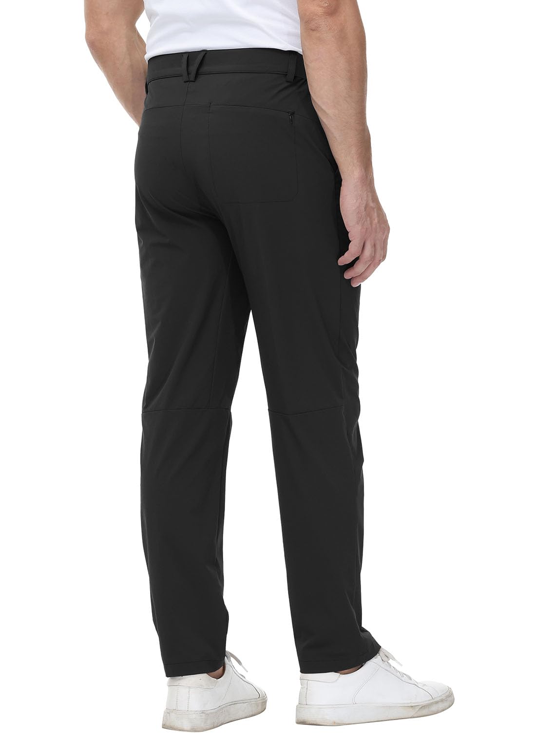 YSENTO Herren Golf Stretchhose Slim-Fit Leichte Elastische Taille Casual Sporthose Golfhose Lang mit Taschen