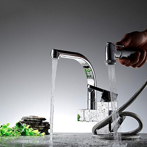 Robinet de cuisine deux sorties mitigeur vertical eau chaude - 5