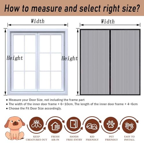 Moustiquaire réglable DIY anti-moustique pour porte extérieure et balcon