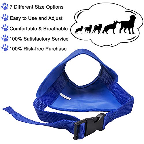 Coppthinktu 7PCS DOG MUZZLES For Biting Barking Chewing, Adjustable Dog Mouth Cover For Small Medium Large Dogs, Soft Comfortable Dog Muzzle thumb #5