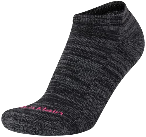 Image of Calvin Klein Womens No Show Socks - 6 Pack Breathable Cotton Blend Athletic Performance Low Cut Running Socks for Women