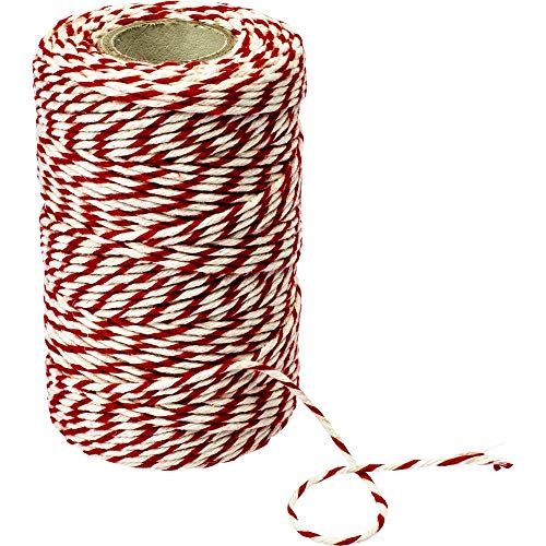 Browin 310205 Cotton Twine/String for Meat Tying 50 Meter Length, Red/White, 100 g, Multicolor, 5.50 x 9.50 x 5.50 cm