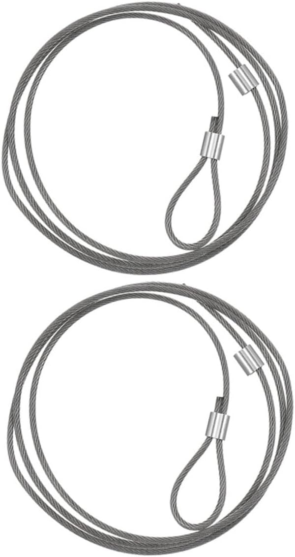 2pcs Heavy Duty Basketball Net String with Plastic Coated Steel Wire and Aluminum Buckle Basketball Rim Net Replacement for Outdoor Standard Hoops for Court Use