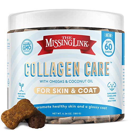 The Missing Link Skin & Coat Collagen Care Soft Chews, Adult Dogs, 60 Count