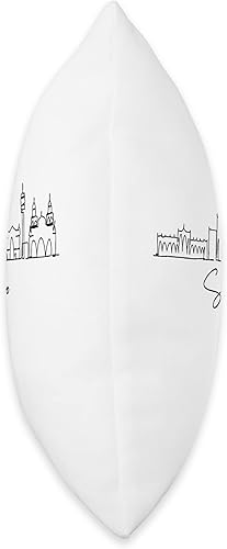 Miniatura 2 de city skyline Retro Santiago Chile City Skyline Travel Souvenir Tourist Retro Santiago Chile - Almohada de 16 x 16 pulgadas, multicolor