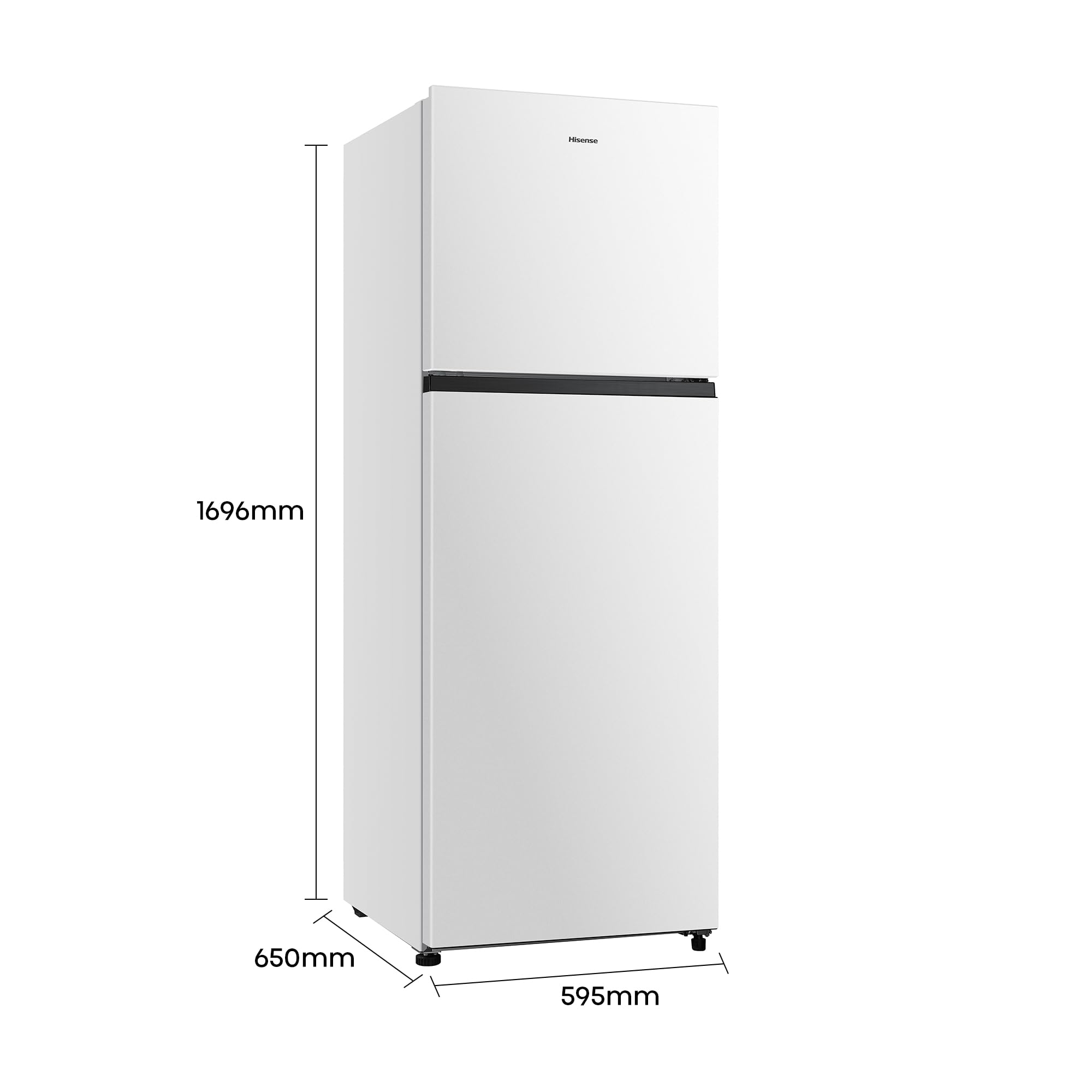 Hisense RT422N4AWF Frigorífico Combi,170 alto x 60 cm ancho con Capacidad 325L, No Frost, Dual-tech Cooling, Puerta Reversible, Cajón Frutas y Verduras