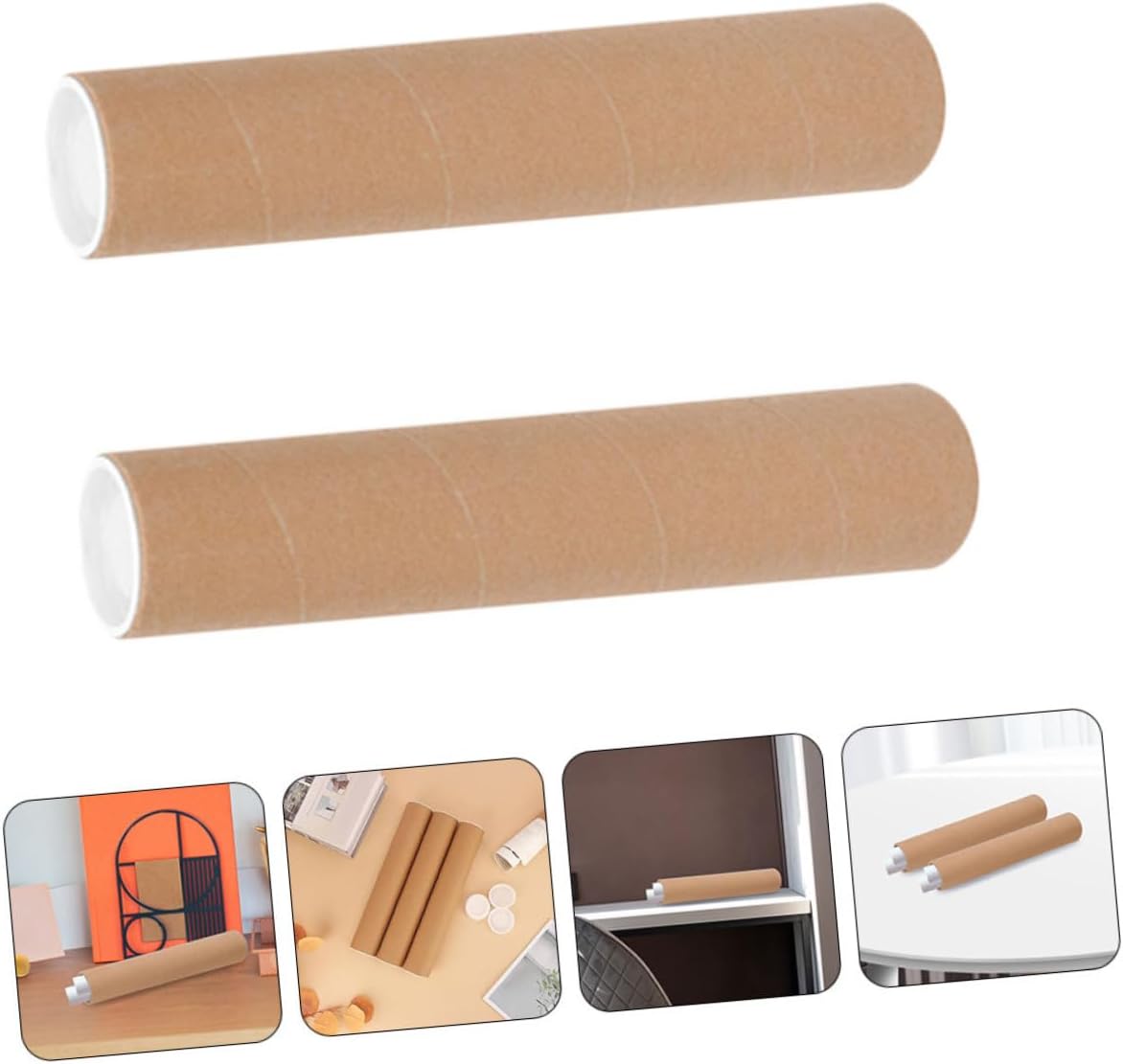 Gadpiparty 2Pcs Heavy Duty Poster Tubes with End Caps Art Storage and Transport for Documents and Artwork Design for Mailing and Storage