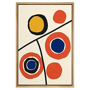 SIGNWIN Framed Canvas Wall Art Colorful Geometry Painting...