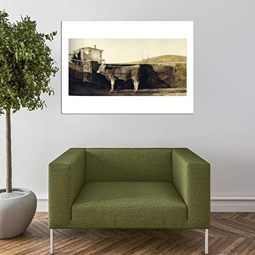 Affiche encadrée Young Bull par Andrew Wyeth format Small Mat - 7